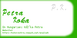 petra koka business card